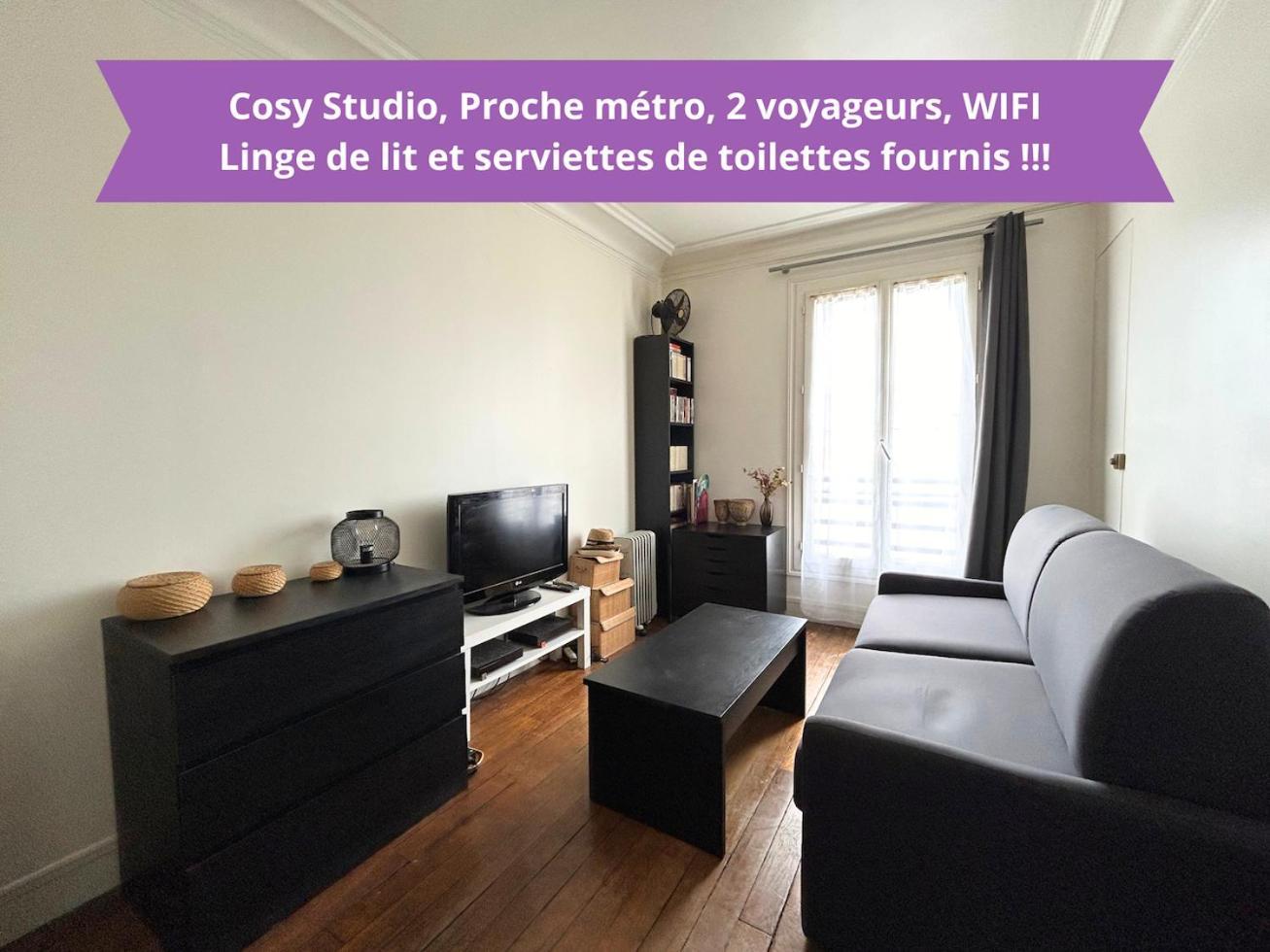 Cosy Studio - Proche Metro - 2 Voyageurs Apartman Levallois-Perret Kültér fotó